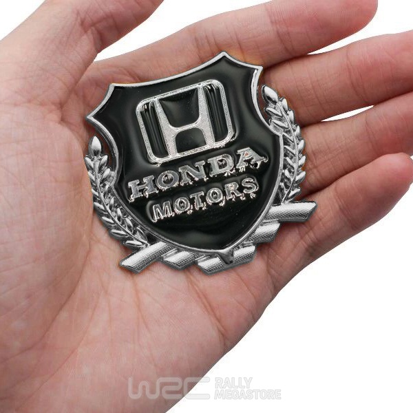 EMBLEME BOUCLIER LOGO HONDA SILVER